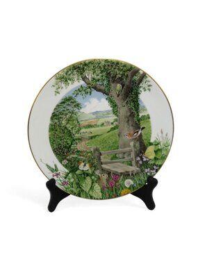 Royal Worcester A Country Path in May Limited Edition Plate Boxed Vintage